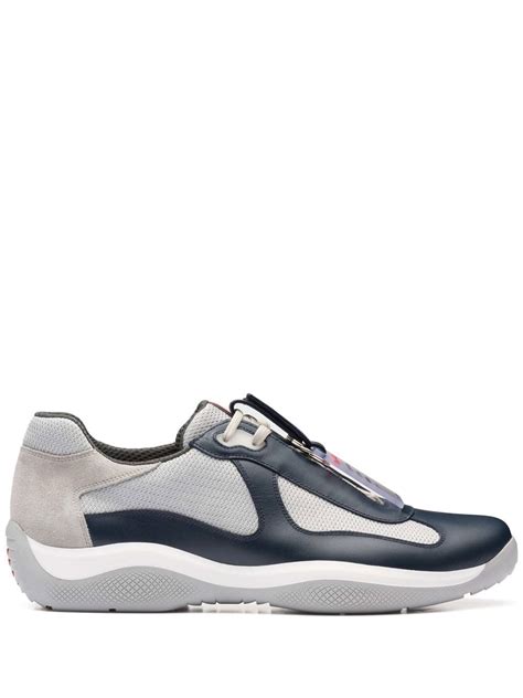 navy blue and grey prada sneakers|Prada americas cup sneakers sale.